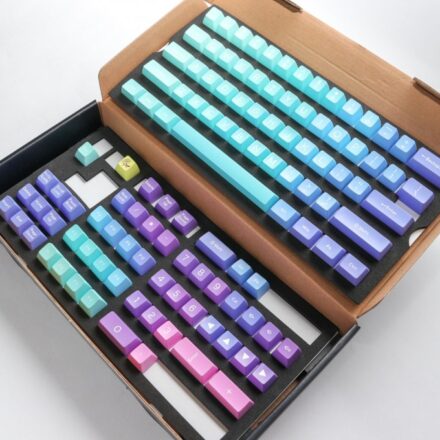 DUCKY KEYCAP SET AZURE SA US ABS SEAMLESS DOUBLE SHOT