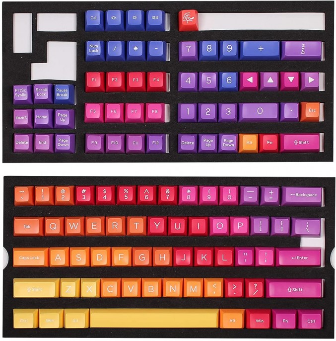 DUCKY KEYCAP SET AFTERGLOW SA US ABS SEAMLESS DOUBLE SHOT DUCKY KEYCAP SET AFTERGLOW SA US ABS SEAMLESS DOUBLE SHOT