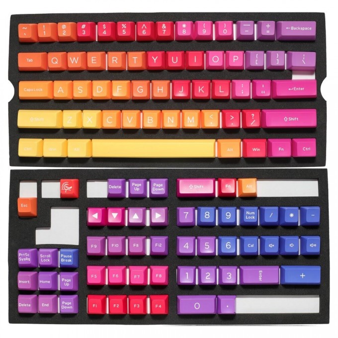 DUCKY KEYCAP SET AFTERGLOW SA US ABS SEAMLESS DOUBLE SHOT - 9 DUCKY KEYCAP SET AFTERGLOW SA US ABS SEAMLESS DOUBLE SHOT