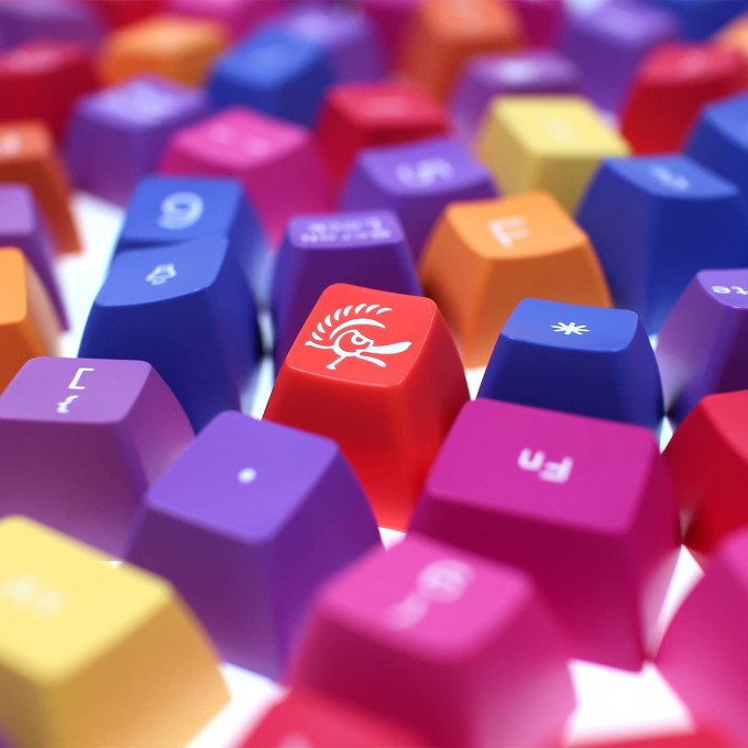 DUCKY KEYCAP SET AFTERGLOW SA US ABS SEAMLESS DOUBLE SHOT - 10 DUCKY KEYCAP SET AFTERGLOW SA US ABS SEAMLESS DOUBLE SHOT