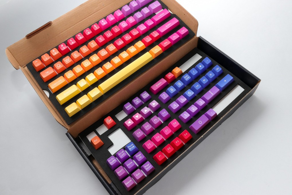 DUCKY KEYCAP SET AFTERGLOW SA US ABS SEAMLESS DOUBLE SHOT - 3 DUCKY KEYCAP SET AFTERGLOW SA US ABS SEAMLESS DOUBLE SHOT