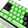 SET 31 TECLAS DUCKY VERDE GOMA RUGOSAS GAMER TRASLUCIDAS