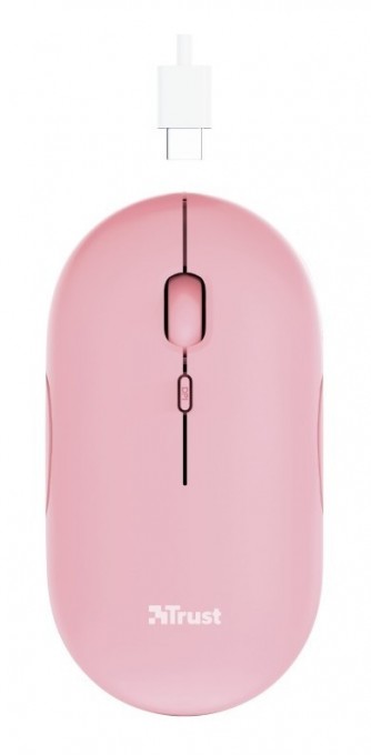 MOUSE TRUST PUCK WRL RECARGABLE PINK - 5 MOUSE TRUST PUCK WRL RECARGABLE PINK