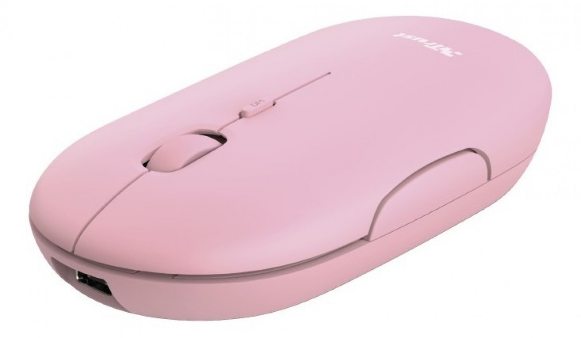 MOUSE TRUST PUCK WRL RECARGABLE PINK - 3 MOUSE TRUST PUCK WRL RECARGABLE PINK