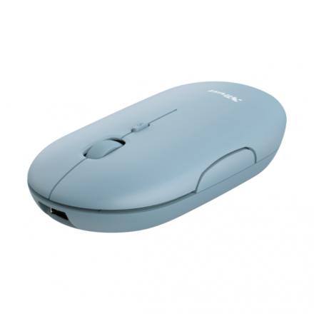 MOUSE TRUST PUCK WRL RECARGABLE BLUE