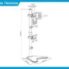 SOPORTE INTELAID DE ESCRITORIO DOBLE MONITOR 13/32 VESA 100X100 IT-DB88VS - 2 SOPORTE INTELAID DE ESCRITORIO DOBLE MONITOR 13/32 VESA 100X100 IT-DB88VS