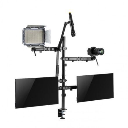 SOPORTE INTELAID DE ESCRITORIO  SETUP 2 MONI CAMARA CAM MIC LUZ IT-SDM