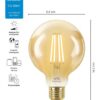 LAMPARA WIZ LED SMART G95 TW/7W E27 AMBER 6/1PF