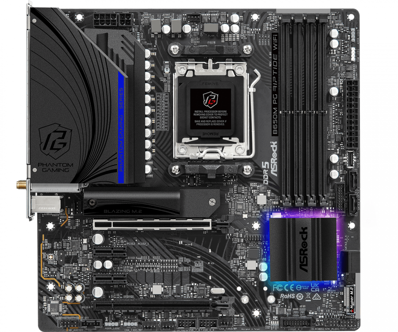 MOTHER ASROCK (AM5) B650M PG RIPTIDE WIFI - 2 MOTHER ASROCK (AM5) B650M PG RIPTIDE WIFI