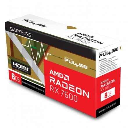 PLACA DE VIDEO SAPPHIRE PULSE RX 7600 OC 8GB