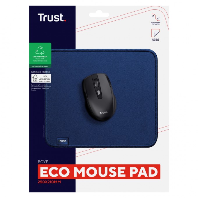 MOUSE PAD TRUST BOYE ECO BLUE - 7 MOUSE PAD TRUST BOYE ECO BLUE