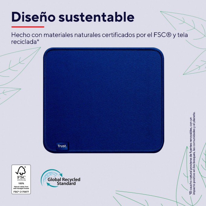 MOUSE PAD TRUST BOYE ECO BLUE - 3 MOUSE PAD TRUST BOYE ECO BLUE
