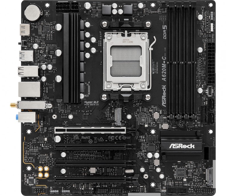 MOTHER ASROCK (AM5) A620M-C R2 WIFI-ax+BT (BULK) MOTHER ASROCK (AM5) A620M-C R2 WIFI-ax+BT (BULK)