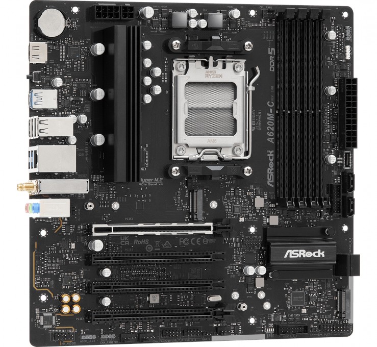 MOTHER ASROCK (AM5) A620M-C R2 WIFI-ax+BT (BULK) - 3 MOTHER ASROCK (AM5) A620M-C R2 WIFI-ax+BT (BULK)