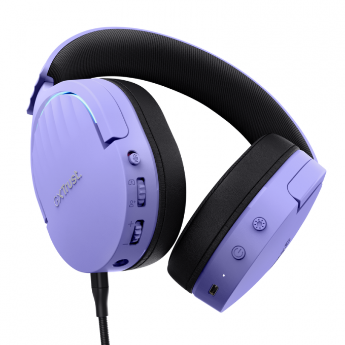 AURICULAR GAMER TRUST FAYZO WIRELESS PURPLE GXT491P - 3 AURICULAR GAMER TRUST FAYZO WIRELESS PURPLE GXT491P
