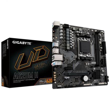 Motherboard | Gigabyte | A620M H | AM5 DDR5 Micro ATX Motherboard | Gigabyte | A620M H | AM5 DDR5 Micro ATX
