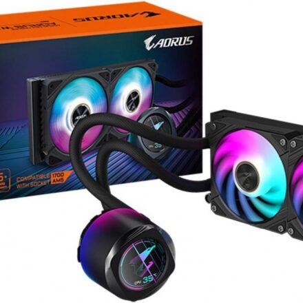Water Cooler | GIGABYTE | AORUS WATERFORCE X II 240 | LCD y 2×120 mm ARGB