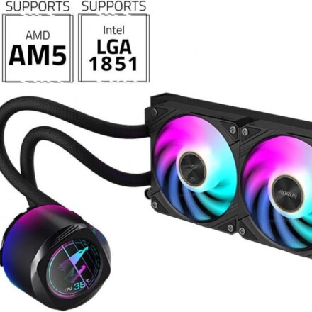 Water Cooler | GIGABYTE | AORUS WATERFORCE X II 240 | LCD y 2x120 mm ARGB