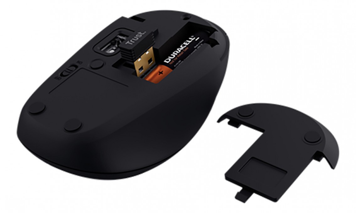 MOUSE TRUST YVI MULTI-DEVICE WIRELESS BLACK - 4 MOUSE TRUST YVI MULTI-DEVICE WIRELESS BLACK