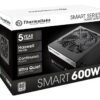 FUENTE THERMALTAKE SMART 600W 80 PLUS WHITE