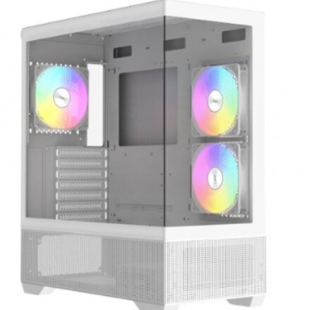 GABINETE GAMER RAIDMAX INFINITA i801 AIR WHITE FISHTANK ARGB TG
