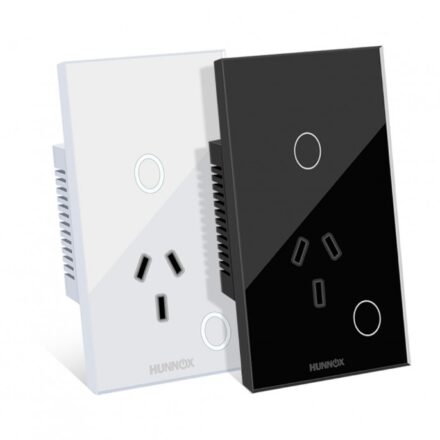 TOMACORRIENTE+TECLA HUNNOX SMART TACTIL 1 CANAL NEGRO