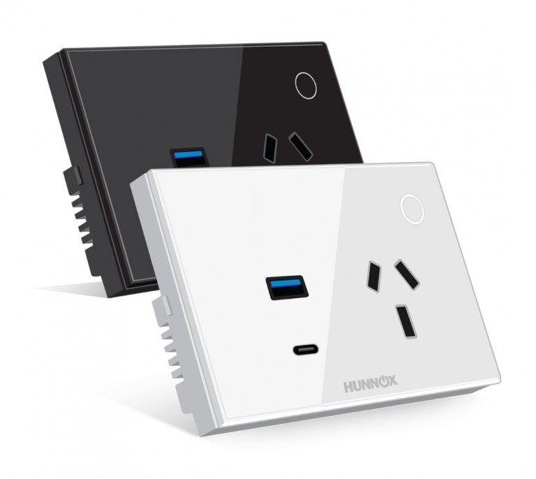 TOMACORRIENTE+USB A+USB C HUNNOX SMART TACTIL NEGRO TOMACORRIENTE+USB A+USB C HUNNOX SMART TACTIL NEGRO