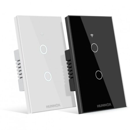 TECLA HUNNOX SMART TACTIL 2 CANALES BLANCO