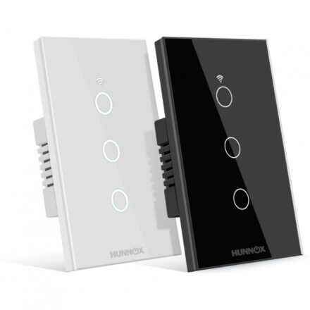 TECLA HUNNOX SMART TACTIL 3 CANALES BLANCO