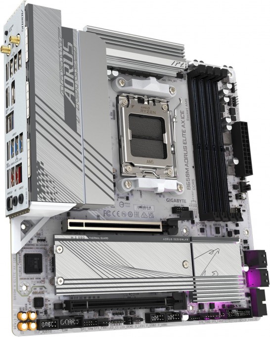 MOTHER GIGABYTE (AM5) B650M AORUS ELITE AX ICE - 3 MOTHER GIGABYTE (AM5) B650M AORUS ELITE AX ICE