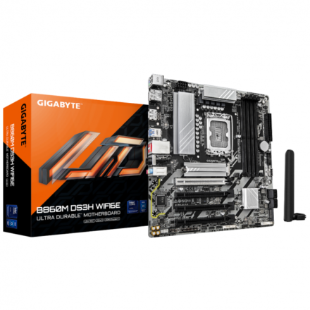 PC | Gigabyte | B860M DS3H WIFI6E | LGA1851, DDR5, Wi‑Fi 6E, 2.5GbE