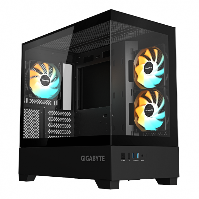 GABINETE GAMER GIGABYTE C201P M-ATX BLACK PANORAMIC GABINETE GAMER GIGABYTE C201P M-ATX BLACK PANORAMIC