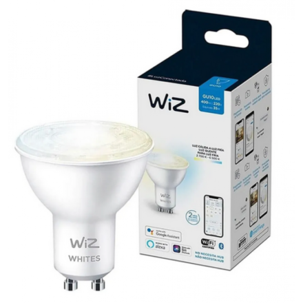 LAMPARA WIZ Wi-FI BLE TW/4.7W GU10 GLASS 220V 6/1PF