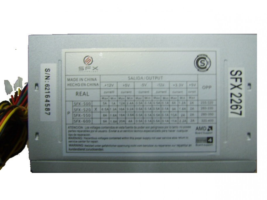 FUENTE SFX 500W 20+4 SATA FUENTE SFX 500W 20+4 SATA