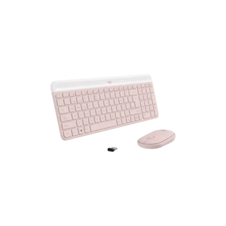 Combo | Logitech | MK470 Slim | Teclado Español + Mouse Wireless Rosa