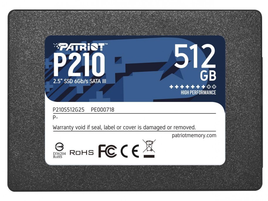 DISCO SSD PATRIOT P210 SOLID 512GB SATA3 PE000718 DISCO SSD PATRIOT P210 SOLID 512GB SATA3 PE000718