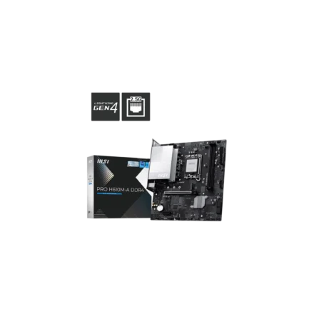 Motherboard MSI PRO H610M-A LGA 1700 DDR4 Motherboard MSI PRO H610M-A LGA 1700 DDR4