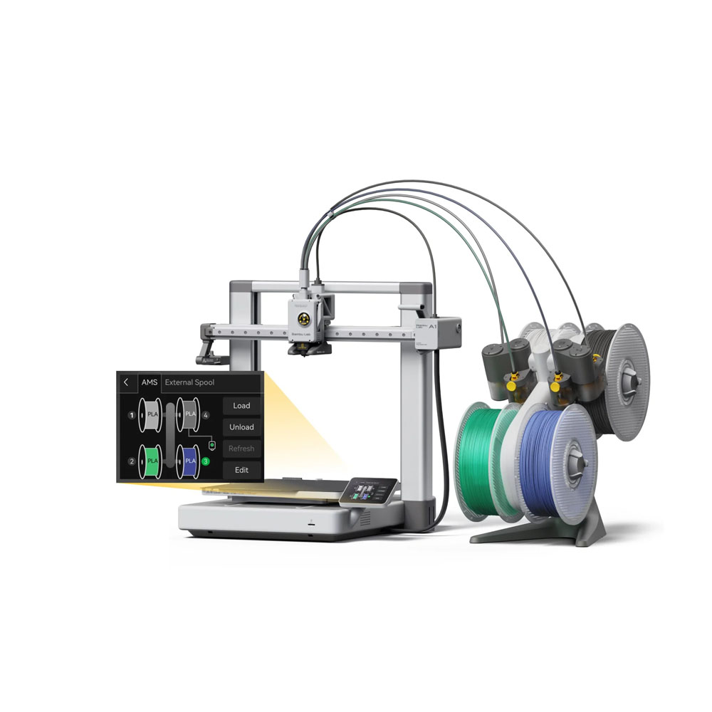 Impresora 3D Bambu Lab A1 Combo | AMS Lite 4 colores | 256x256x256 mm | 500 mm Impresora 3D Bambu Lab A1 Combo | AMS Lite 4 colores | 256x256x256 mm | 500 mm
