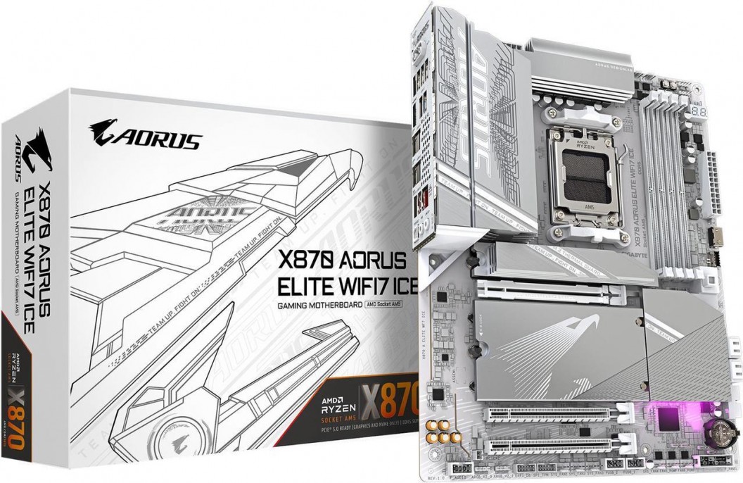 MOTHER GIGABYTE (AM5) X870 AORUS ELITE WF7 ICE MOTHER GIGABYTE (AM5) X870 AORUS ELITE WF7 ICE