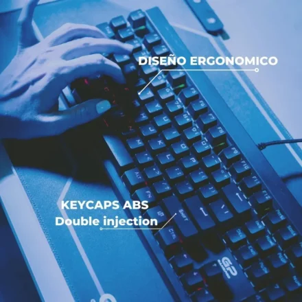 teclado gamer mecánico gamepro ks 902 | rgb, 104 teclas y anti ghosting
