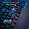teclado gamer mecánico gamepro ks 902 | rgb, 104 teclas y anti ghosting