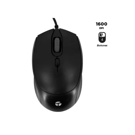 Mouse Teros TE-1222S c/cable Black Mouse Teros TE-1222S c/cable Black