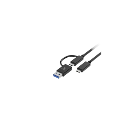 Adaptador Xtech, 2 en 1, usb-C a usb-C con Dongle