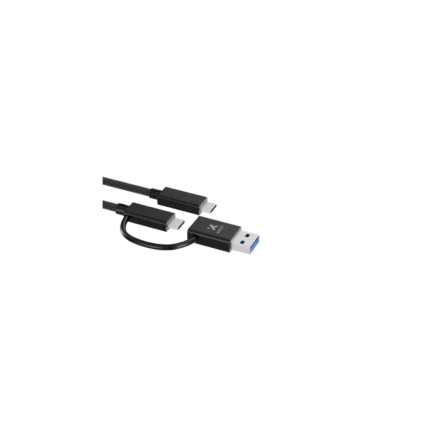 Adaptador Xtech, 2 en 1, usb-C a usb-C con Dongle