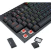 teclado | redragon | k622 horus tkl | mecánico rgb español usb c switch red