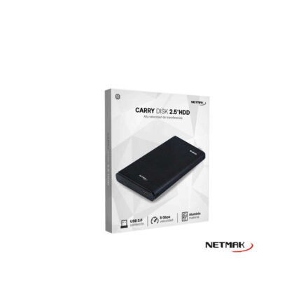Carry Disk Netmak NM-CASE-3 | 2.5 SATA | USB 3.0 | Hasta 4TB | Plug & Play