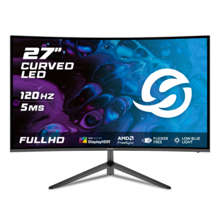 Monitor | Solarmax | 27" | Curvo | Full HD | 120 Hz | Frameless | HDMI | VGA | SX27C9