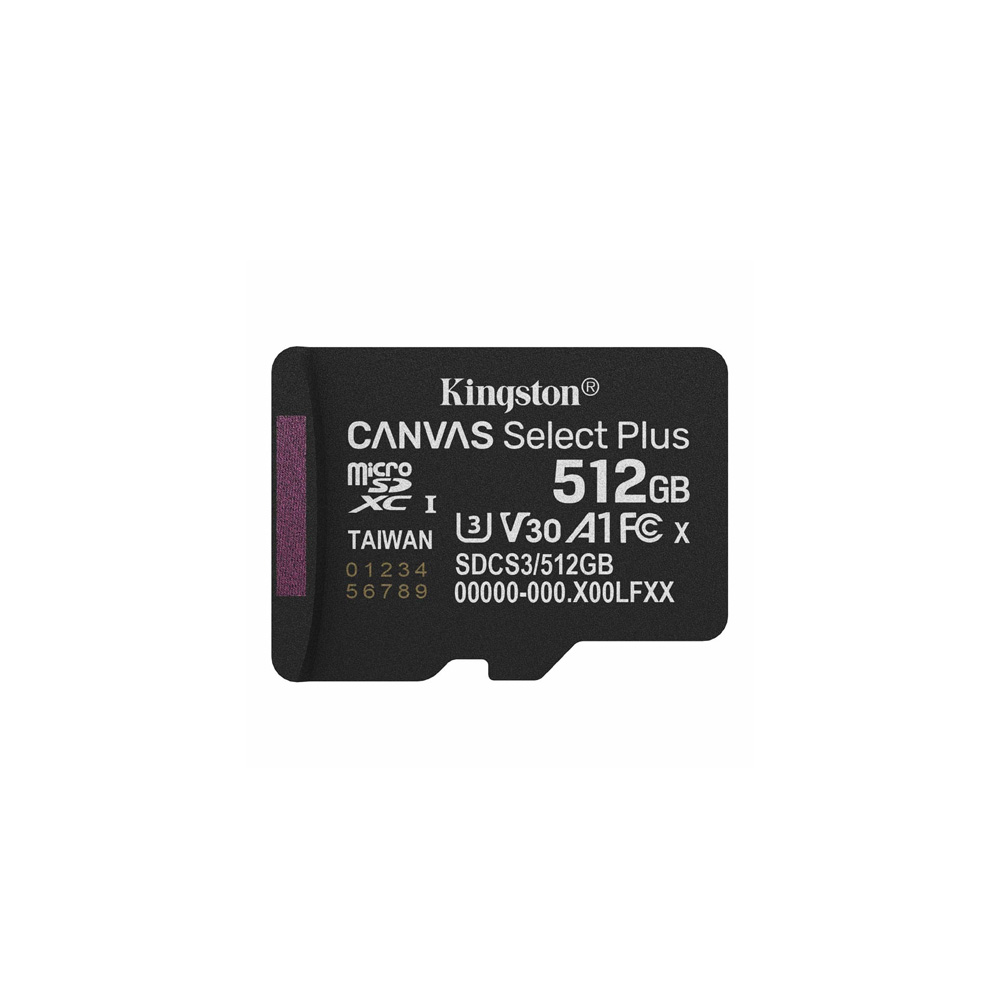 memoria | kingston | canvas select plus 512gb | microsdxc v30 a1 memoria | kingston | canvas select plus 512gb | microsdxc v30 a1