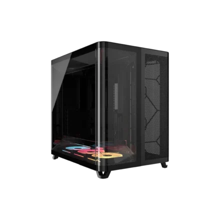 Gabinete CORSAIR AIR 5400 LX-R RGB iCUE LINK Mid Tower con triple cámara Negro