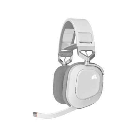 Auriculares gaming CORSAIR HS80 RGB WIRELESS con audio espacial – blanco Auriculares gaming CORSAIR HS80 RGB WIRELESS con audio espacial – blanco